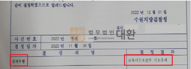만취한 상태에서 버스 옆자리에 앉아있던 여성과 10분이상 신체 접촉이 있어 강제추행죄로 고소당한 사례 - 기소유예